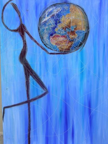 Man holding the earth